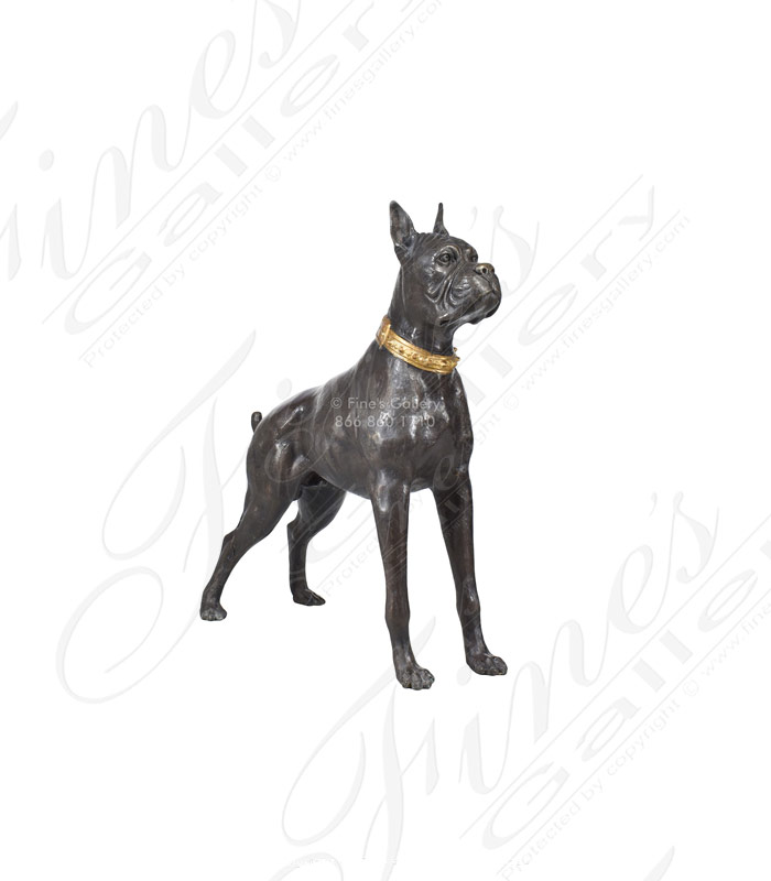 Bronze Statue of Boxer Dog