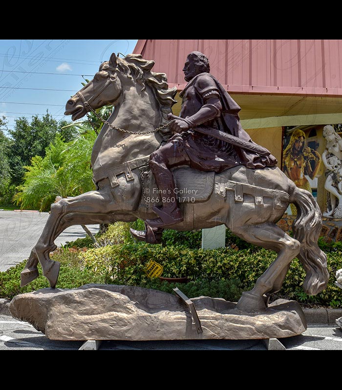 Cast Iron Horse and Rider