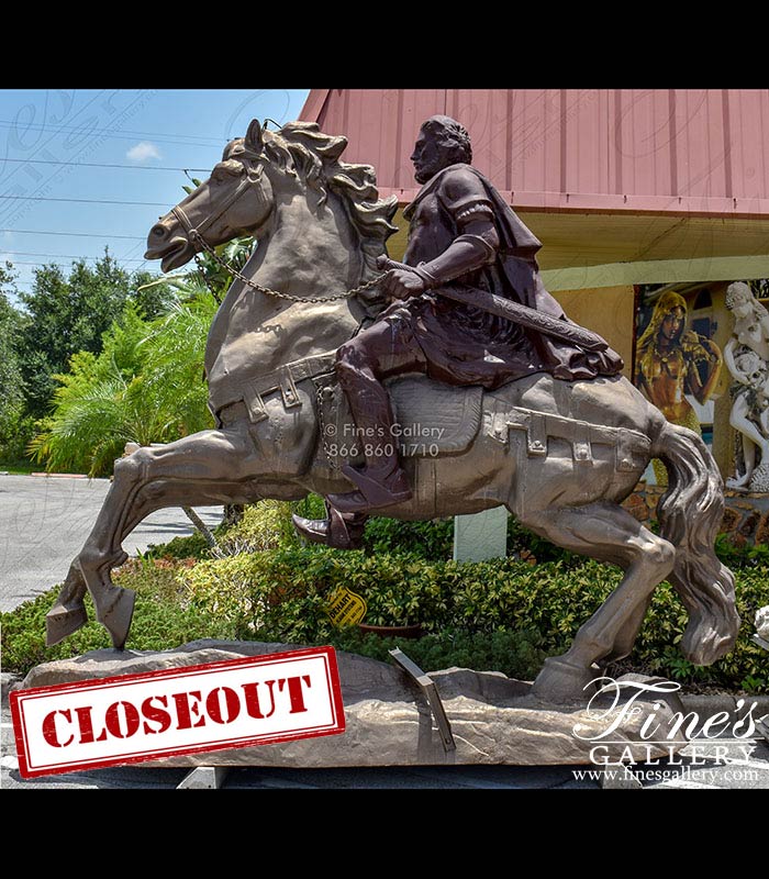 Cast Iron Horse and Rider