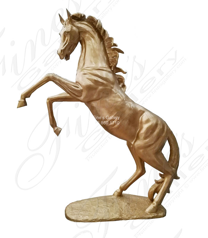 Oversized Rearing Bronze Stallion