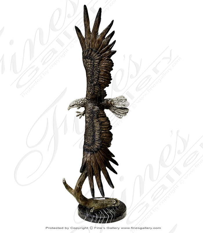 Soaring Bronze Eagle Statue