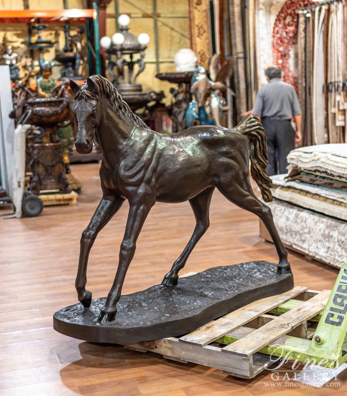 Filly Horse in Bronze Statue