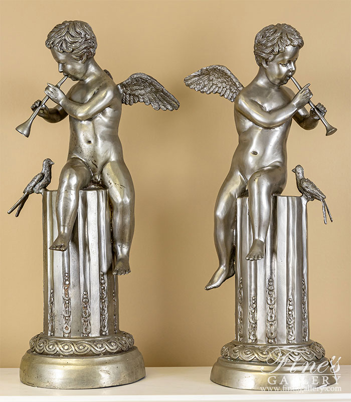 Bronze Cherub Pair