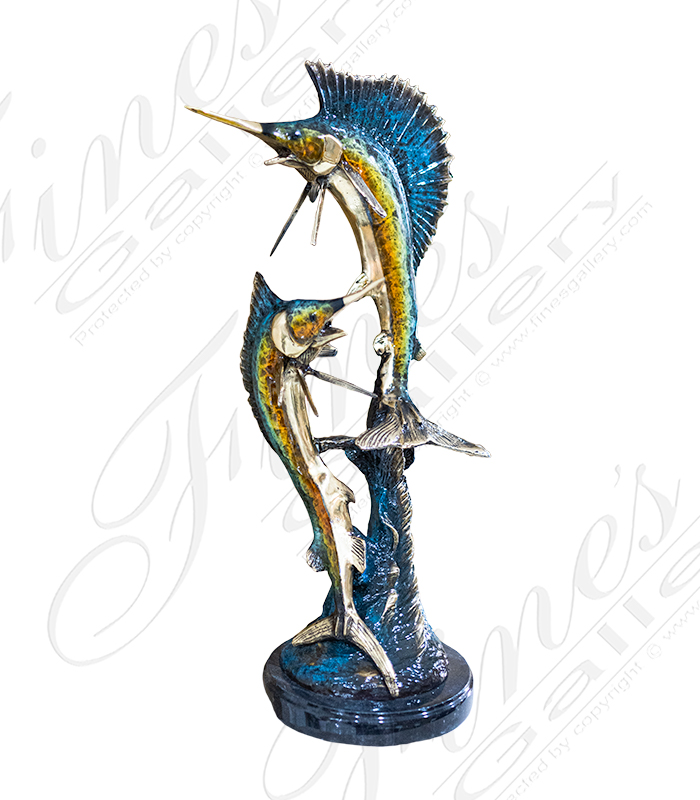 Bronze Sailfish Tabletop Statue