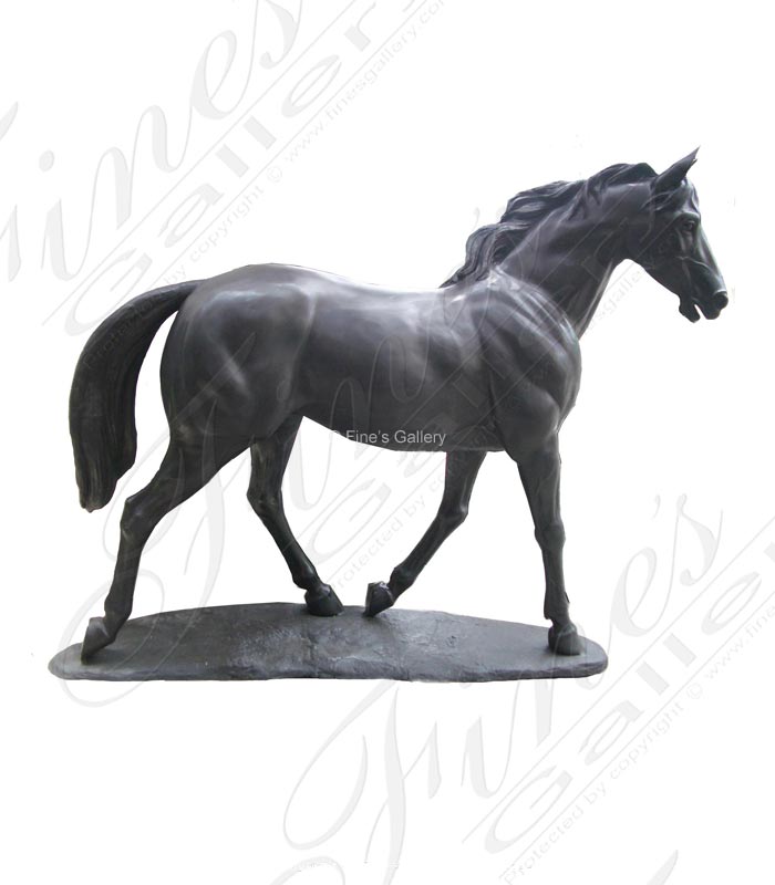 Impressive 8 FT wide bronze horse statue