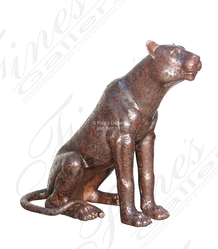 Bronze Leopard Statue