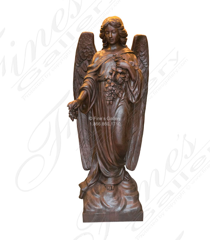 Peaceful Angel Monument in Classic Bronze 