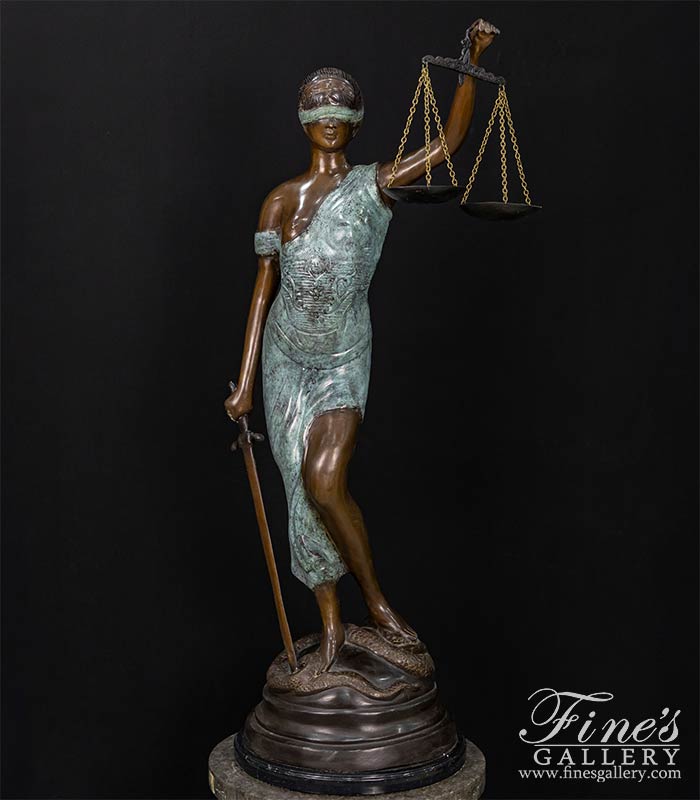 Bronze Lady of Justice Statue