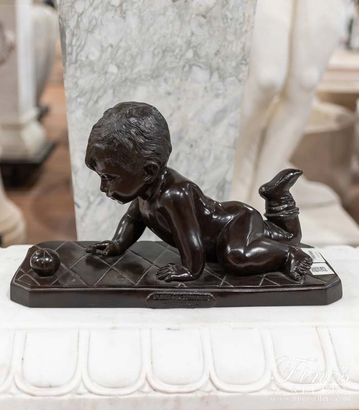 Bronze Baby Statue ( vintage )