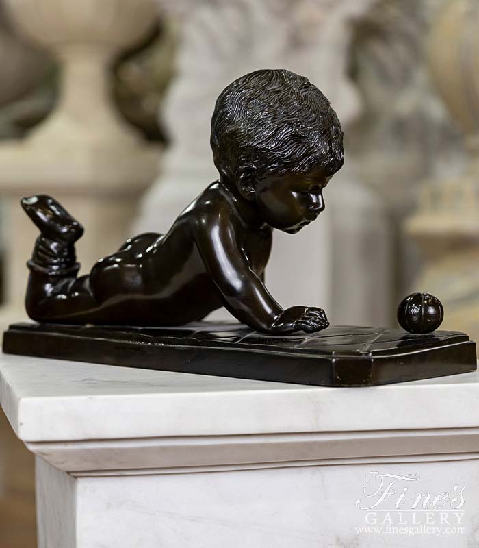 Bronze Baby Statue ( vintage )