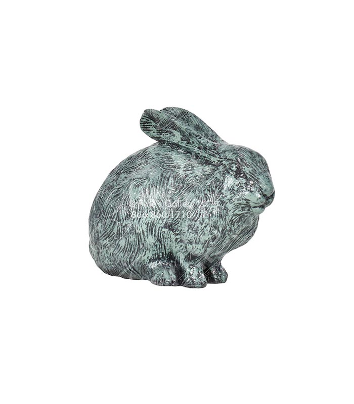 Bronze Cottontail Rabbit Statue