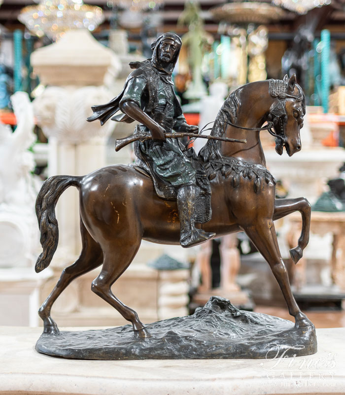 Bronze Horse and Rider Statue