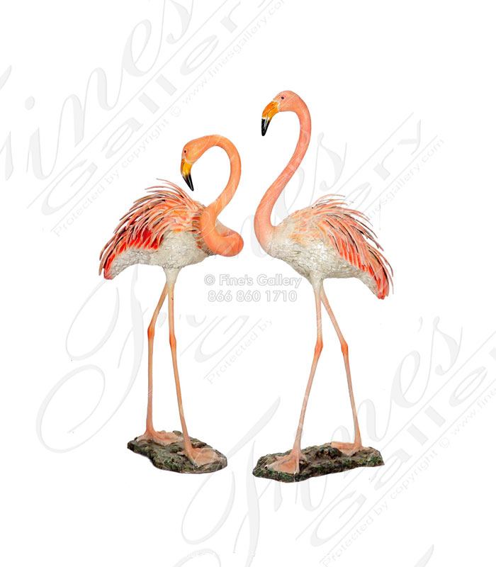 Flocking Flamingos Bronze Statues