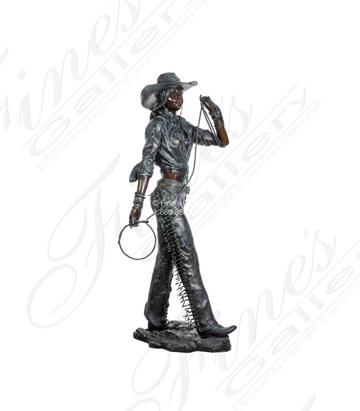 A Vintage Cowgirl Statue 