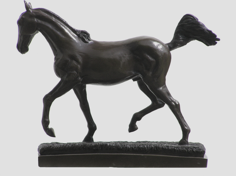 Happily Galloping Horse in Bronze