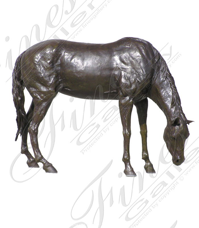 Bronze Drinking Horse Statue