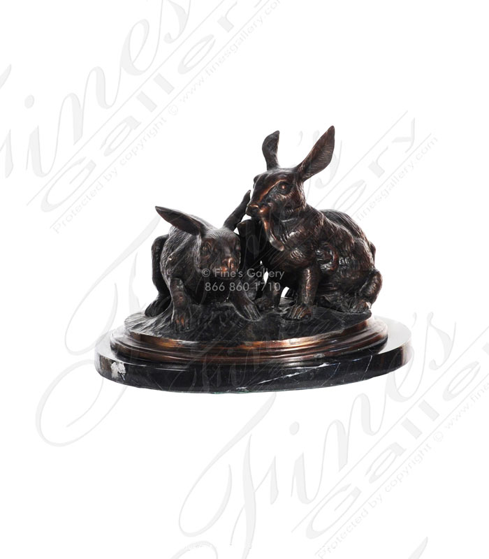 Bronze Rabbit Pair