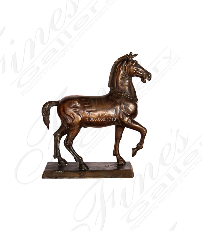 Classic Bronze Prancing Horse Statue