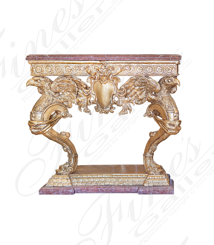 Bronze Table with Marble Top