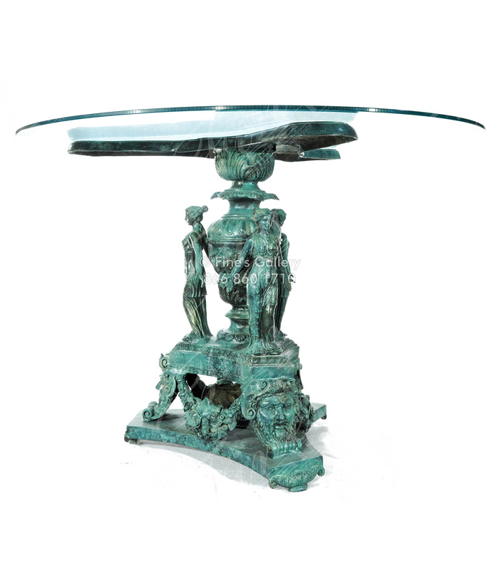 Patina Colored Bronze Table