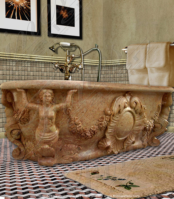 Ornate Marble Bath Tub
