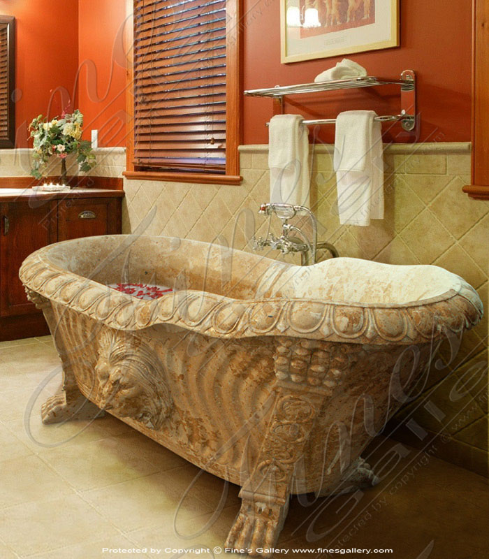 Marble Lion Head Tub