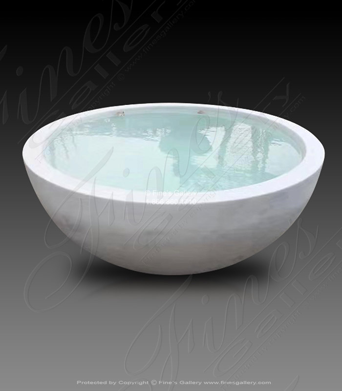 Statuary White Round Marble Bathtub