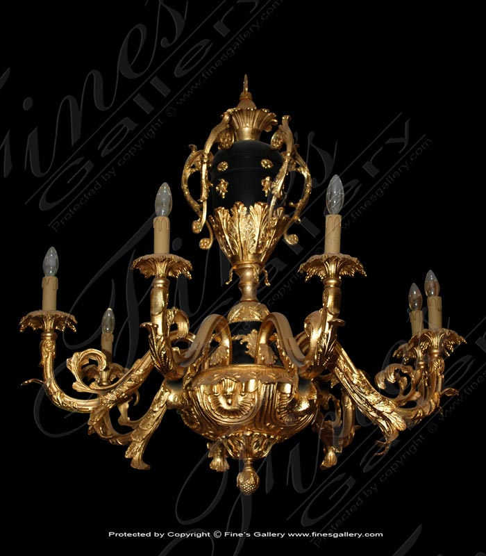 Ornate Gold Plated Chandelier