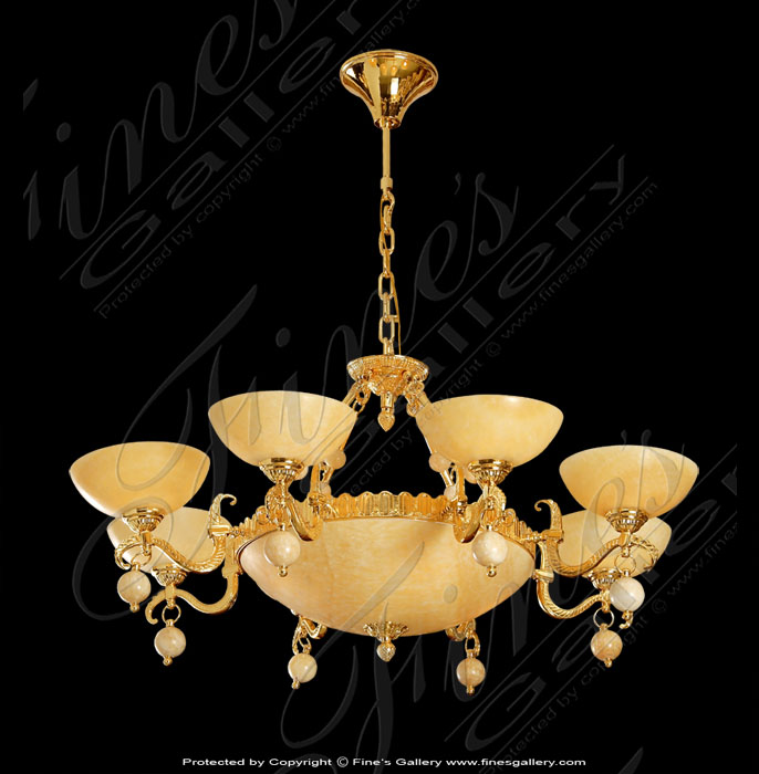 Cream & Gold Large Chandelier