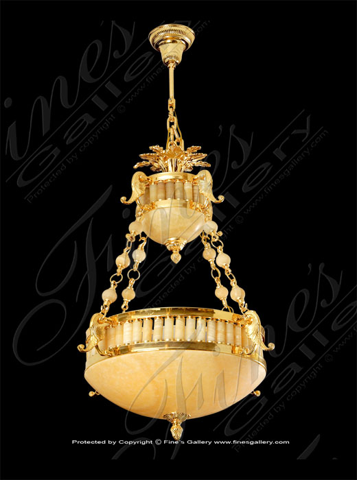 Gold Colored Chandelier