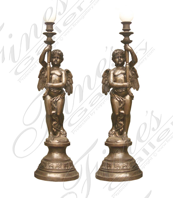 Cherub Lamp Pair