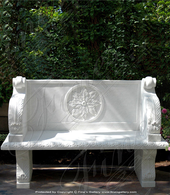 White Marble Bench