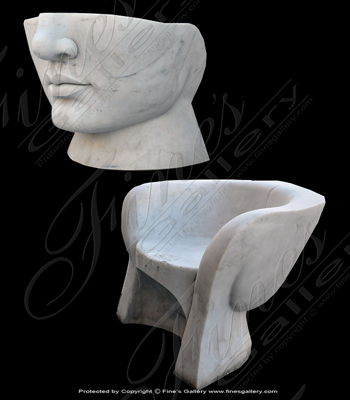 Art Deco Face Bench