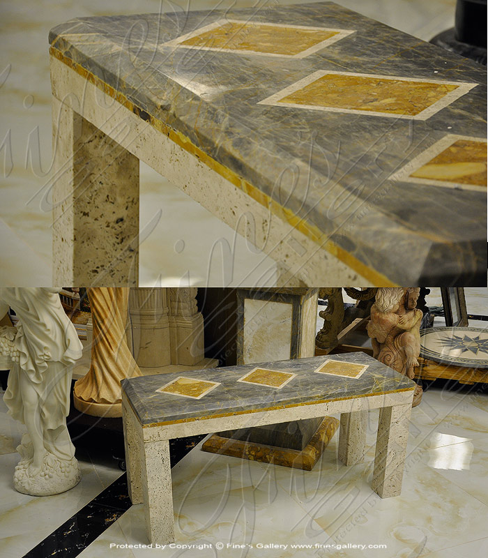 Contemporary Marble Bench