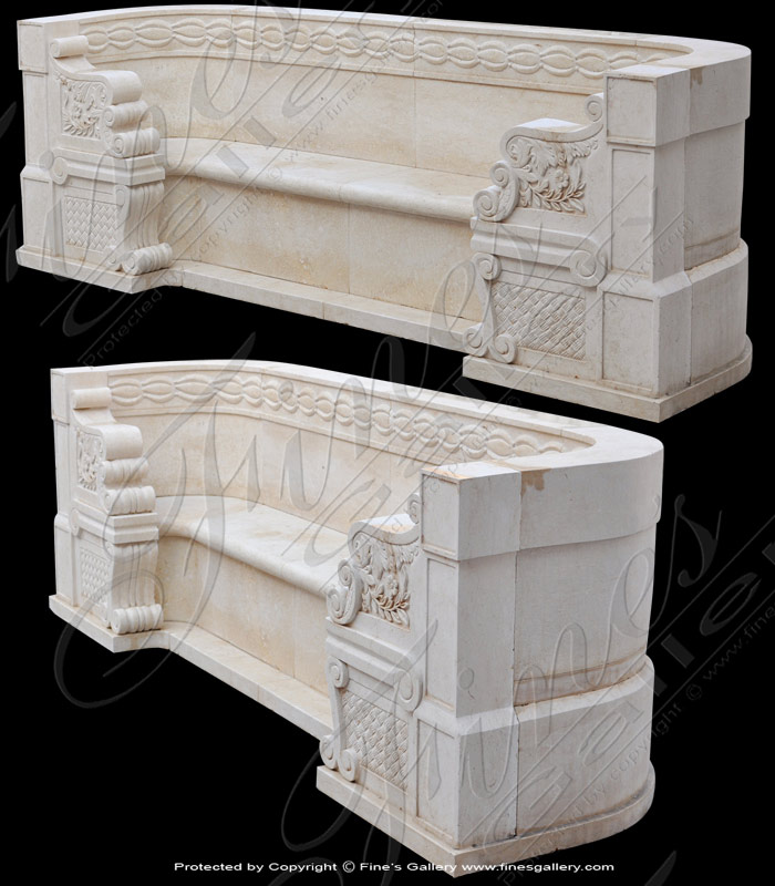 Cream Marble Bench