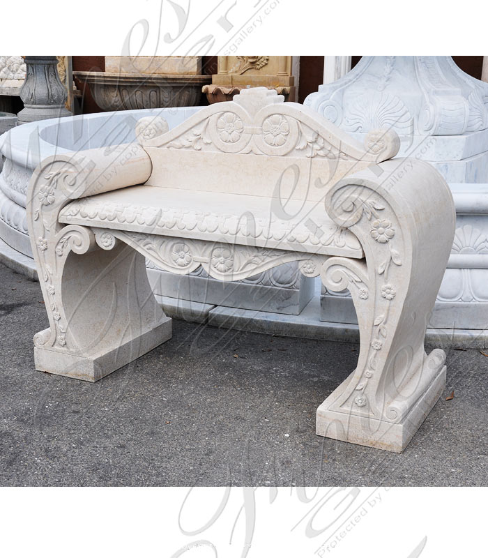 Cream Marble Bench