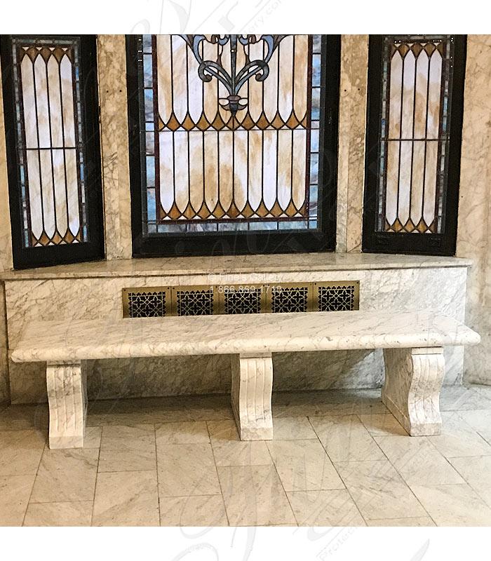 Custom Carrara Marble Bench