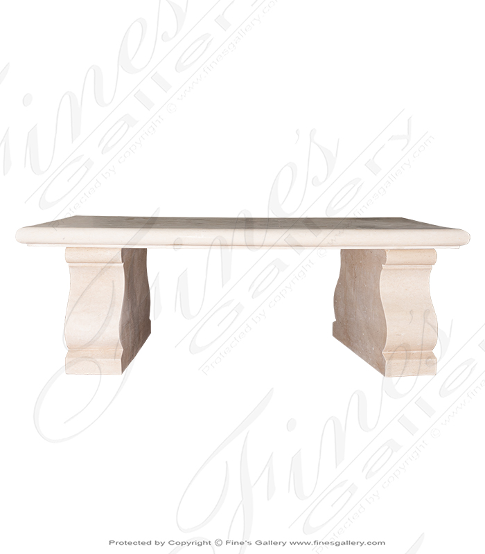 Light Cream Marble Bench