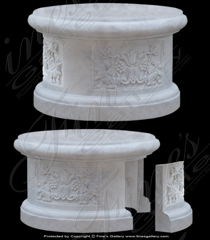 White Lion Marble Base