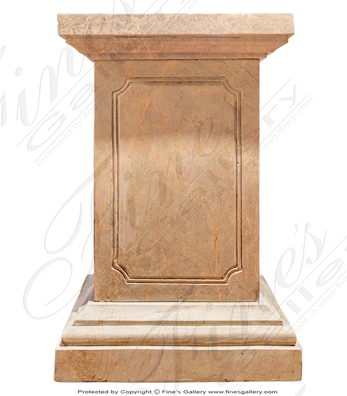 Rectangular Red Brown Marble Base