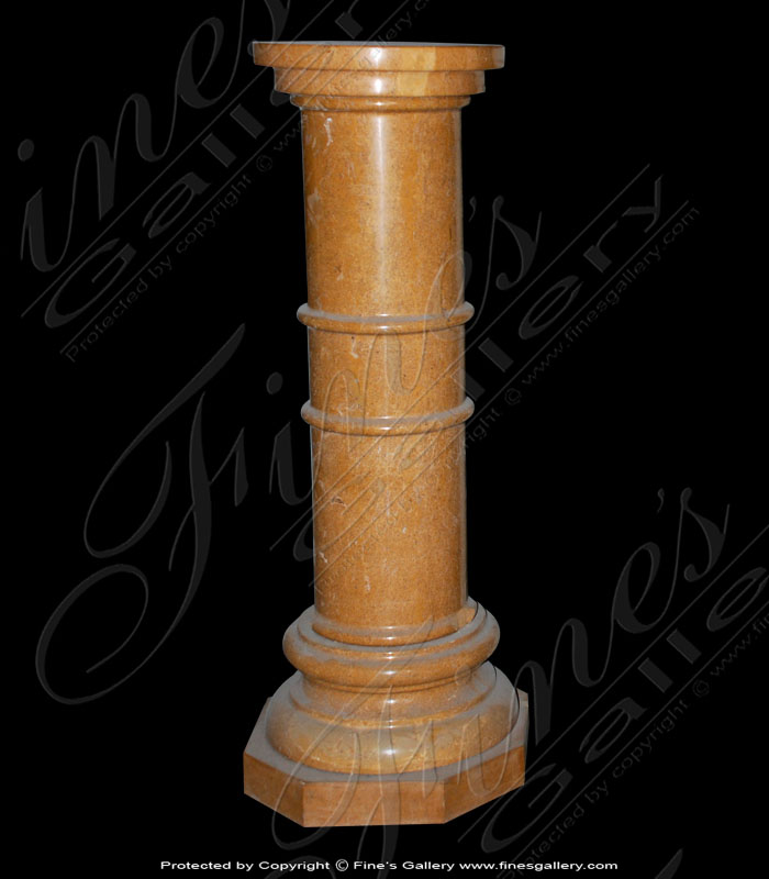 Orange Marble Column Base