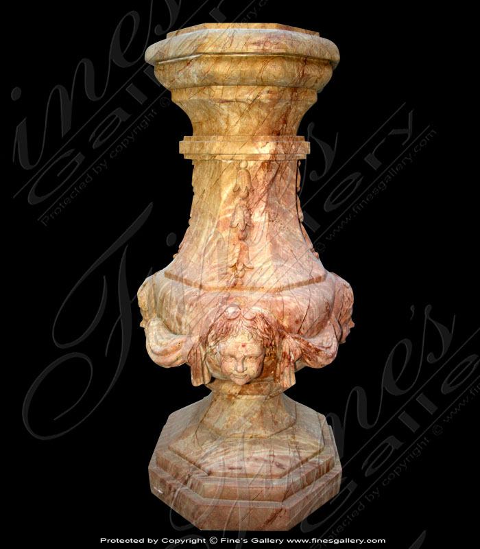 Rose Color Marble Column Base