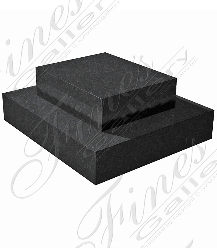 Square Black Marble Base