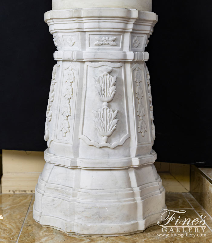 Floral Decor Marble Base