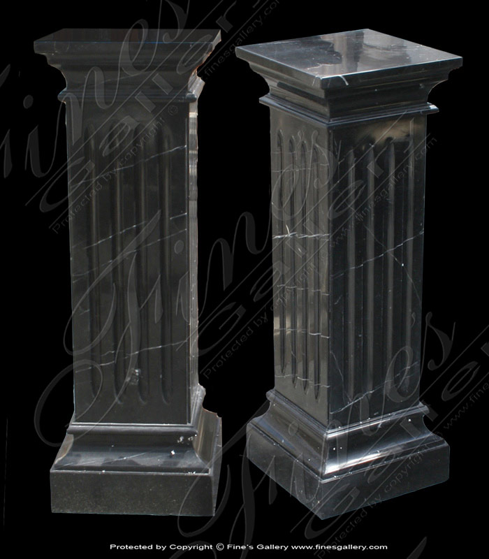 Black Marble Base Fluted