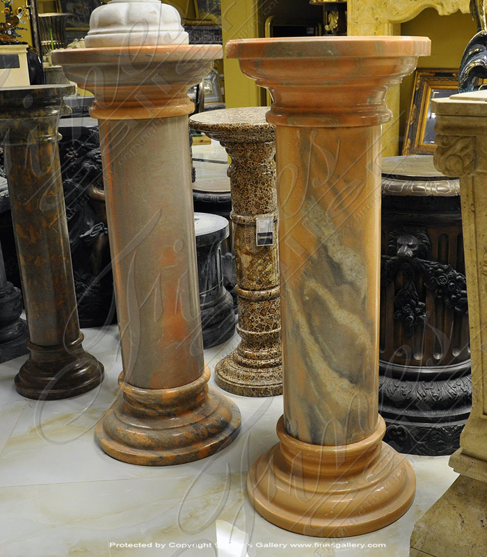 Rosetta Marble Pedestal Base or Colunm