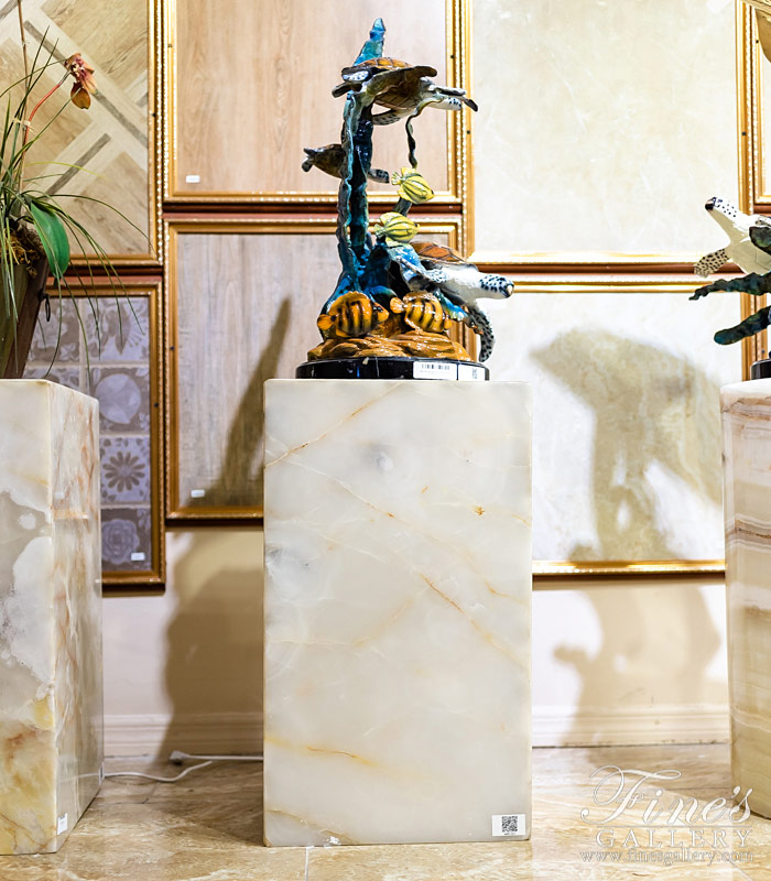 Translucent White Onyx Pedestal