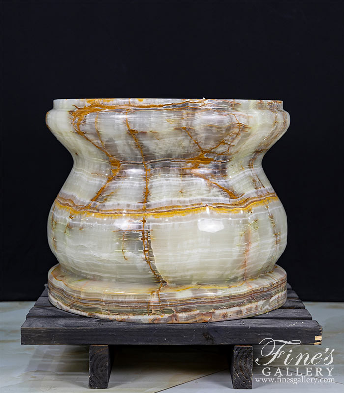 A Rare and Beautiful Onyx Pedestal for Large Art