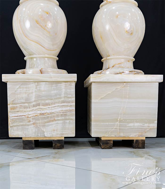 Stunning White Onyx Pedestal