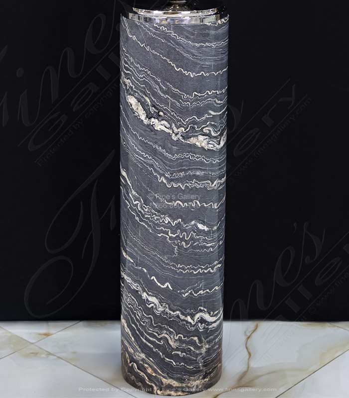 Contemporary Classic Pedestals in Exotic Tropical Storm Quartzite